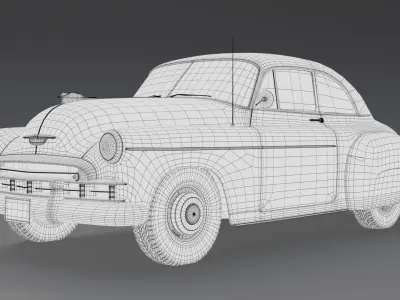 Chevrolet Styleline Deluxe Sport Coupe 1950 Low-poly 3D model