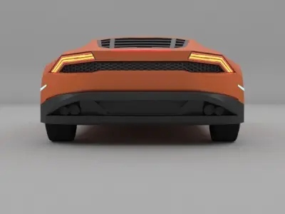sport car rigged 3D model