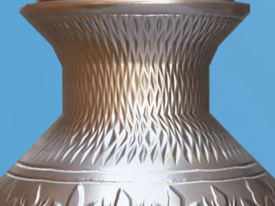 Ornate Silver Urn Low-poly 3D model