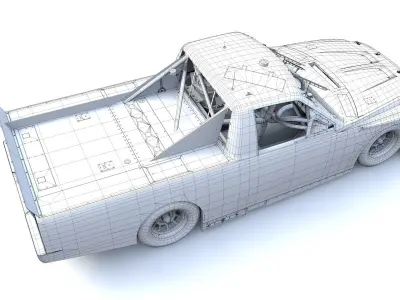 Toyota Tundra NASCAR CWS 2020 Low-poly 3D model