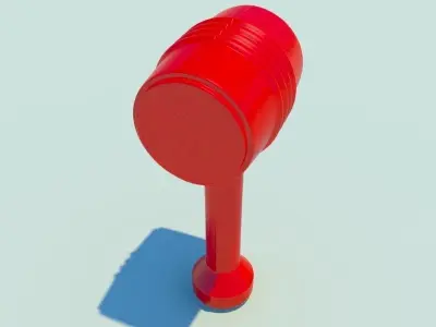 Toy Plastic Hammer 3D model