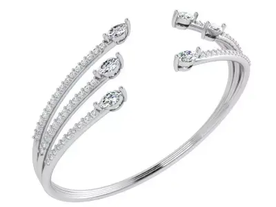 Marquise Diamond Bangle Bracelet 4136 3D print model