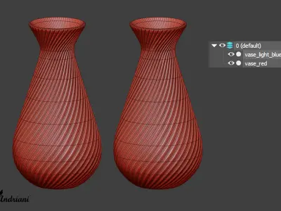 Gemme Rigadin vases Low-poly 3D model