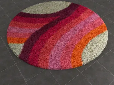 3D Rugs Collection round rug Free 3D model