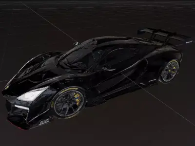 Modern Sports Car - High Quality 3D Model 3D model