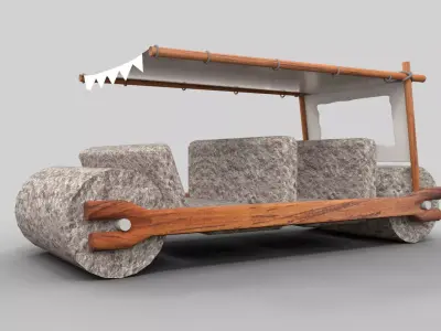 The Flintstones  car 3D model