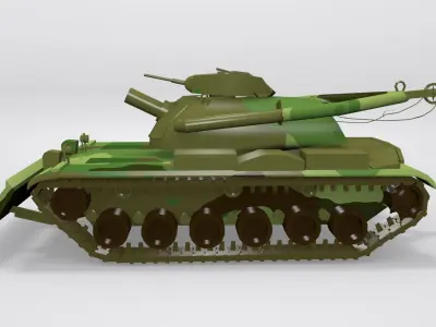 M728 Combat Engineer Vehicle Low-poly 3D model