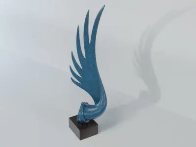 Art Decor - Angel Wing Statue Low-poly 3D model