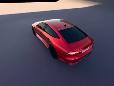 Audi A7 2018 car Low-poly 3D model