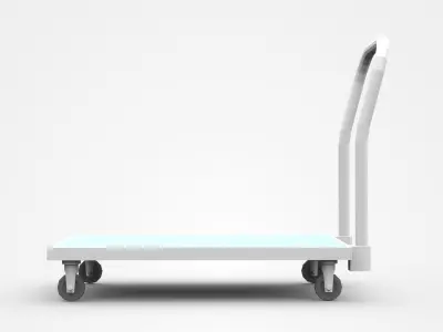 Bright Empty Container Cart 3D model