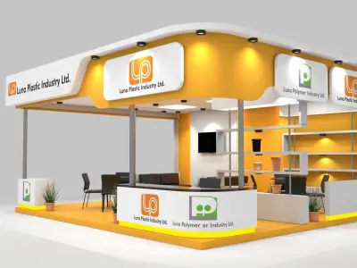 Exhibition stall 6m x 5m size 3D model