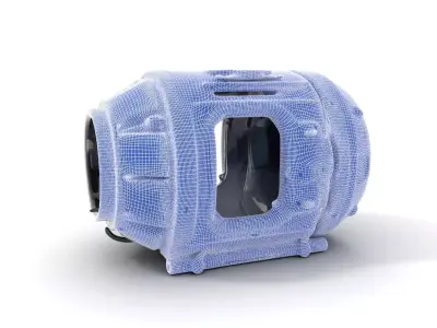 Futuristic Space Capsule Model Pack Low-poly 3D model