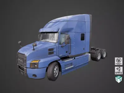Generic Heavy Truck Chassis 05 Generic All PBR Textures Low-poly 3D model
