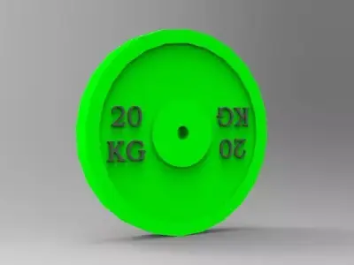 Bumper Plate 20 Kg 3D print model