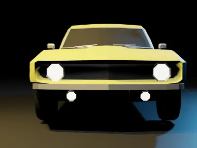 Low-Poly Chevrolet Camaro 1969 Low-poly 3D model