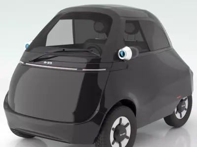 Microlino electric scooter car Balck 3D model