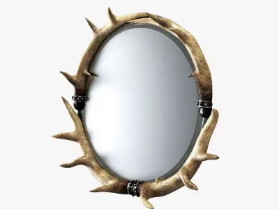 Uttermost stag horn mirror 3D model