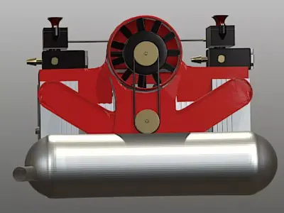 Toyan Flat-Four FS-B400 Engine - High Poly 3D Model 3D model