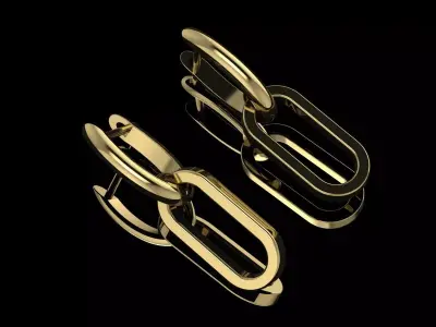 Jewelry Earrings Gold KF-805 3D print model