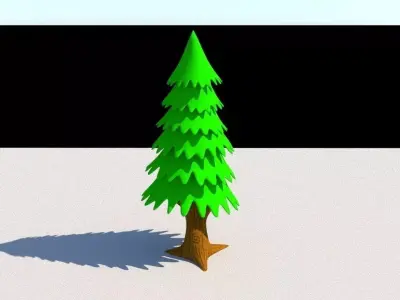 Tree Low Poly pine Free low-poly 3D model