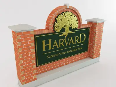 Harvard Sign 3D model