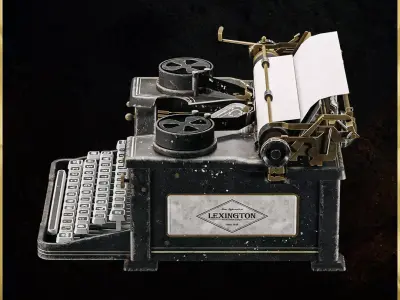 Resident Evil Typwriter - 3D ASSET Low-poly 3D model