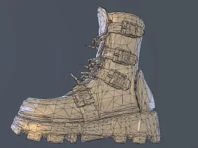 GOTH FASHION BOOTS PBR Low-poly 3D model