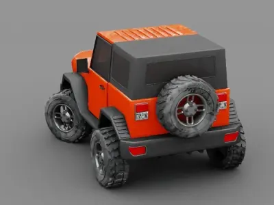 JEEP rigged 3D model