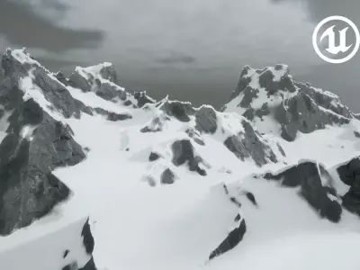 Snow Mountains for Unreal Engine Free 3D model