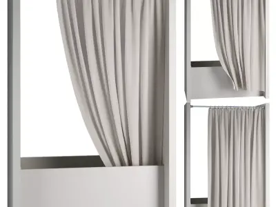 Bathroom Curtain 3 Set 3D model