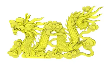 Luxury Chinese Dragon Relief Jewelry 3D Model  5057 3D print model