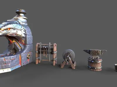 Fantasy Middle Earth Pack Low-poly 3D model