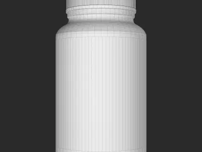 Bottle 3D Model mockup of empty pill bottles 3D model
