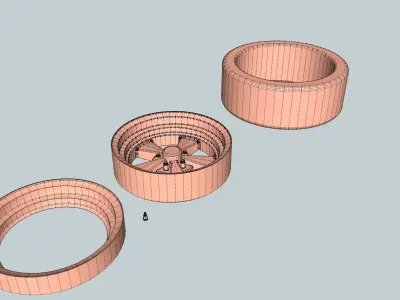 cragar s-s car wheel printable 3D print model
