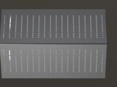 Warehouse with stock and bunker 3D model