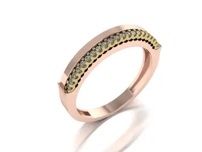 Jewelry Ring Gold 3D print model 10