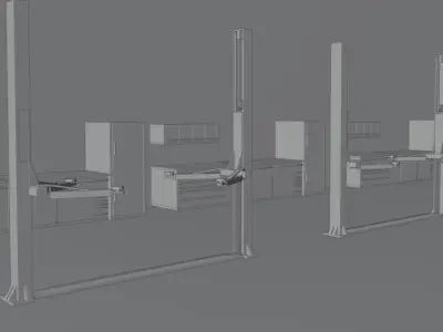 Car lift 3D model