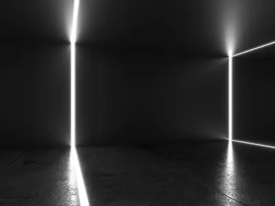 Dark modern car showroom 3D model