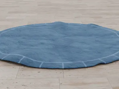 Circular Rug Low-poly 3D model