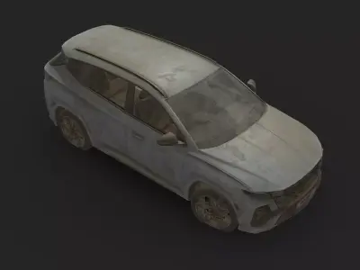 Abandoned Car - Hyundai Tucson N-Line 2024 Low-poly 3D model