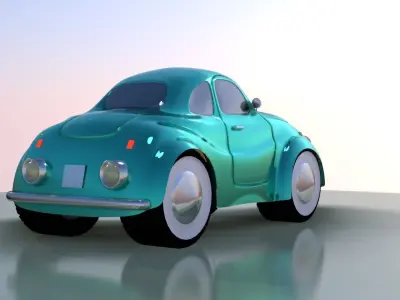 Cartoon Car 01 3D model