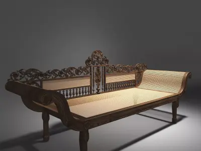 Indochinese Bench 3D model
