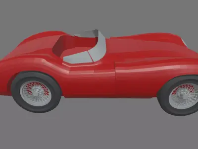 Low Poly Sport Classic Car 01 Low-poly 3D model