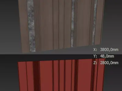  Decorative V69 Wall Panels 3D model