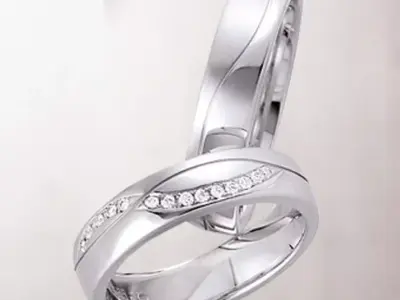 Wedding rings 029 3D print model