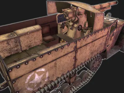 M3-75at Low-poly 3D model