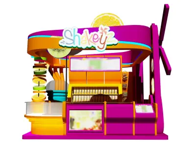 Kiosk  Booth Exhibition Stand a89 3D model