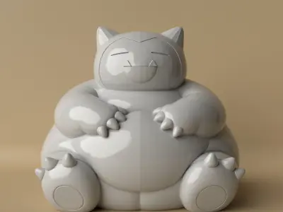 Chubby Snorlax 3D The Cutest Sleepy Giant 3D print model
