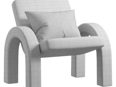 Arco Lounge Chair White By Tigmitrading 3D model