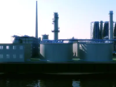 Oil Terminal 3ds max scene  Vray ready 3D model